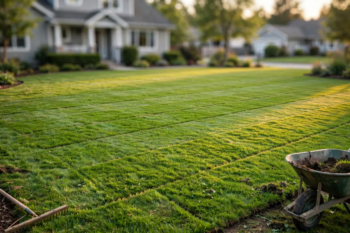 Post Falls lawn restored after mole damage repair